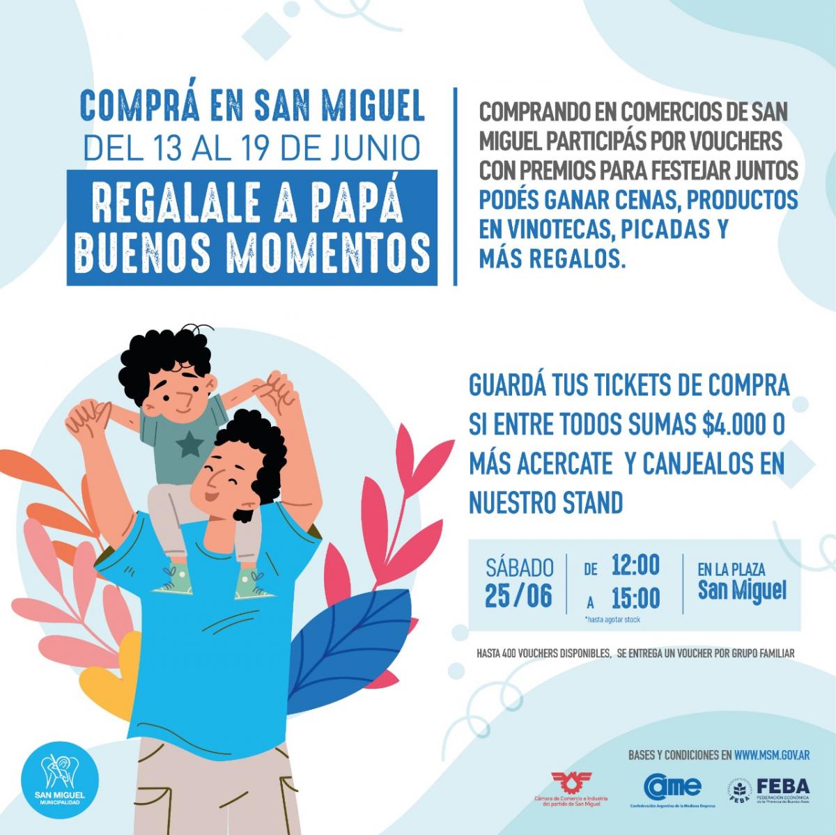 Regalale a Papá buenos momentos
