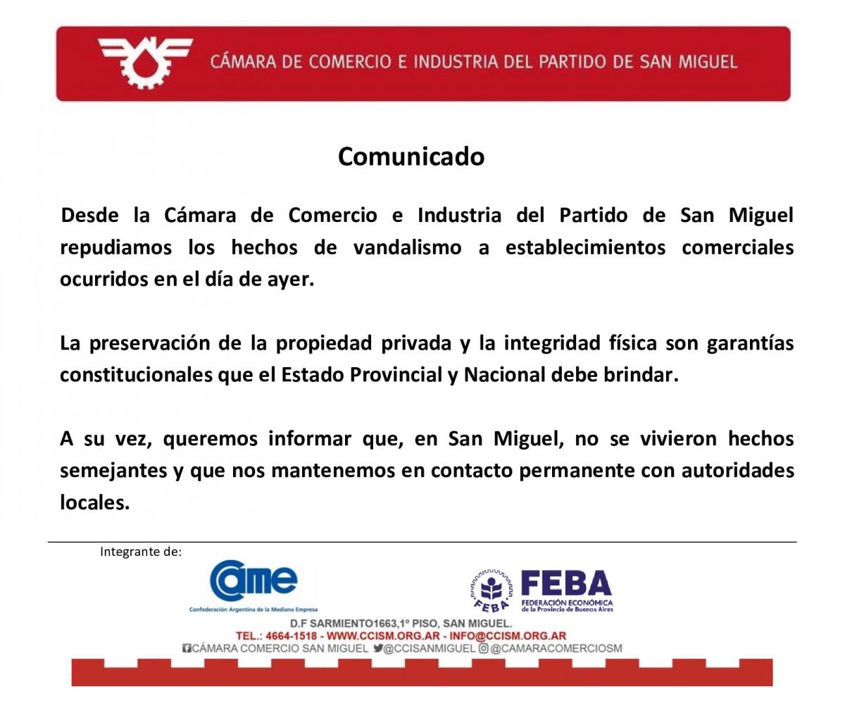 COMUNICADO