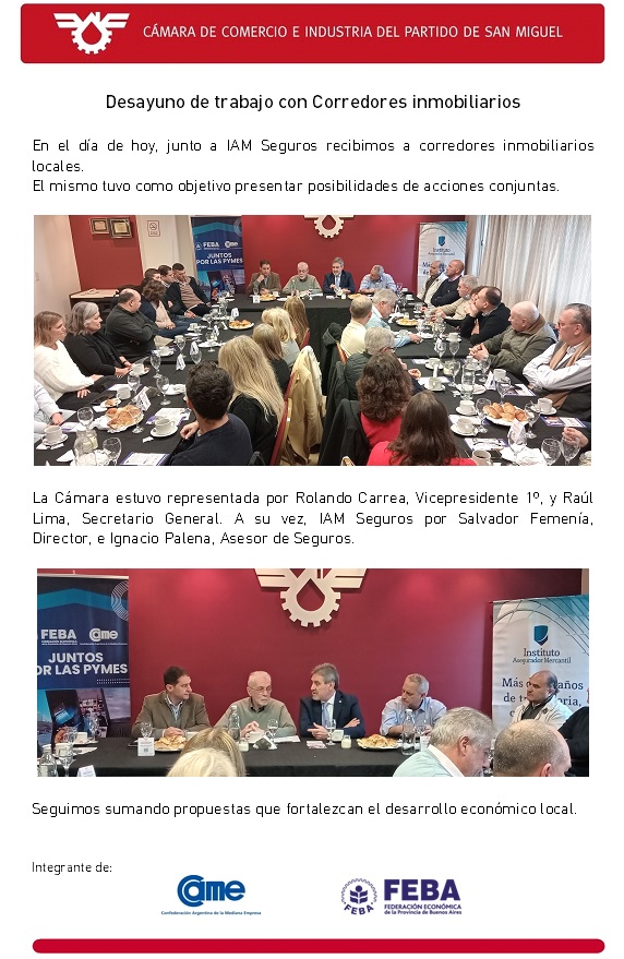 Desayuno de trabajo con Corredores inmobiliarios