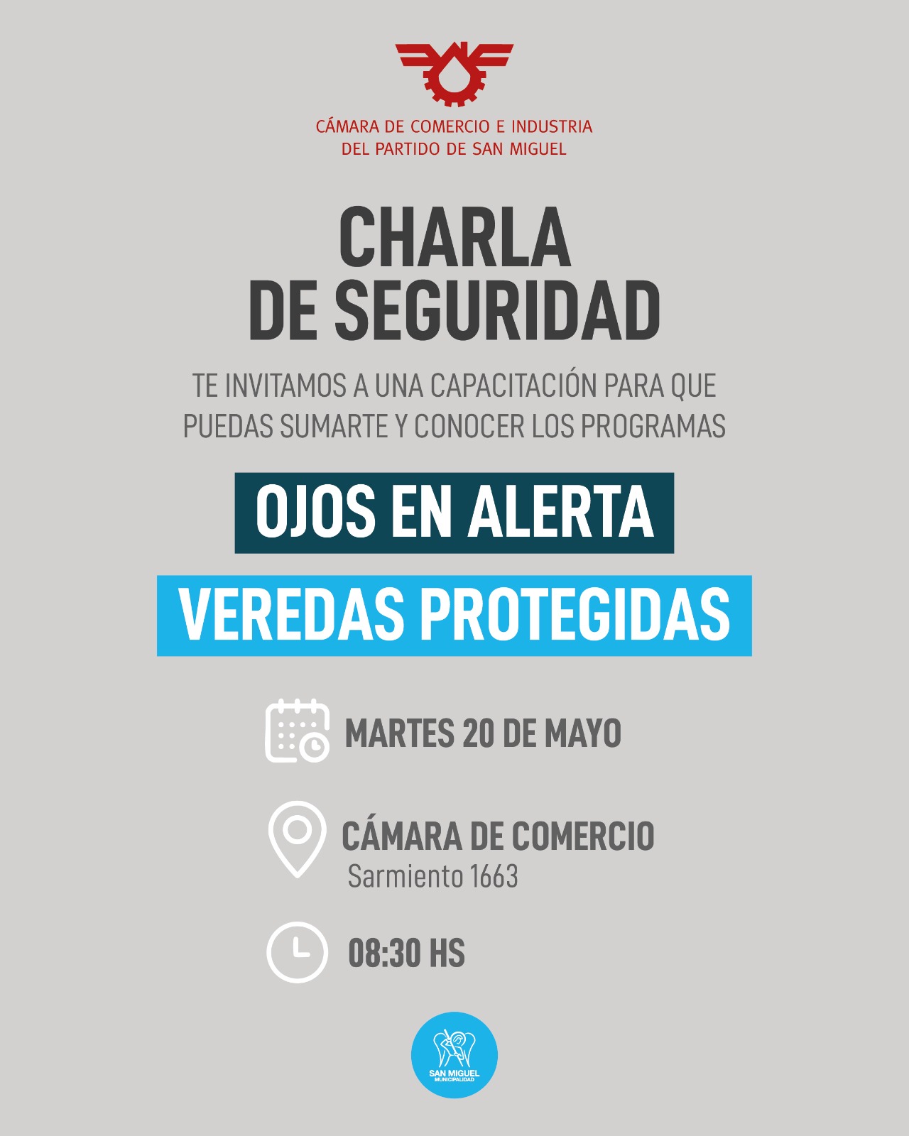 Capacitación Ojos en Alerta, Veredas protegidas.